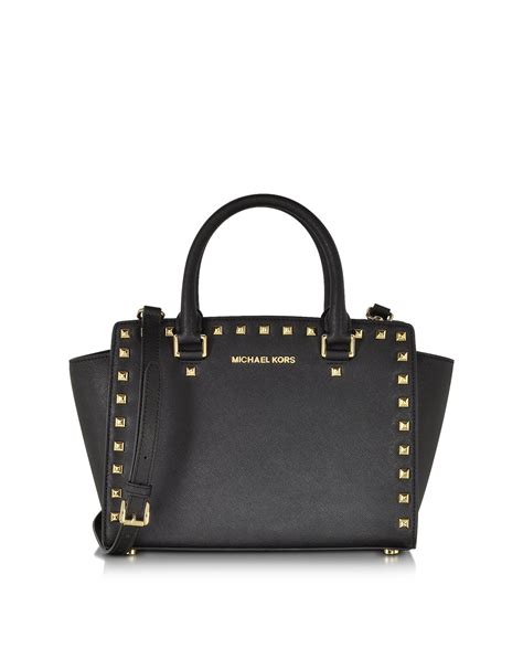 michael kors selma medium black silver|Michael Kors selma medium price.